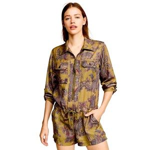 PAM & GELA Paisley zip-up romper